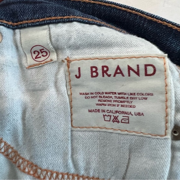 J Brand Low Rise Skinny Jeans Dark Wash Sz 25 - Picture 6 of 8